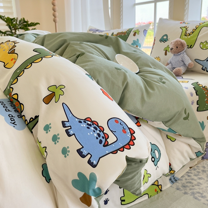 91家纺网 家纺一手货源 找家纺 （总）寻米 2025新款全棉纯棉印花学生季四件套