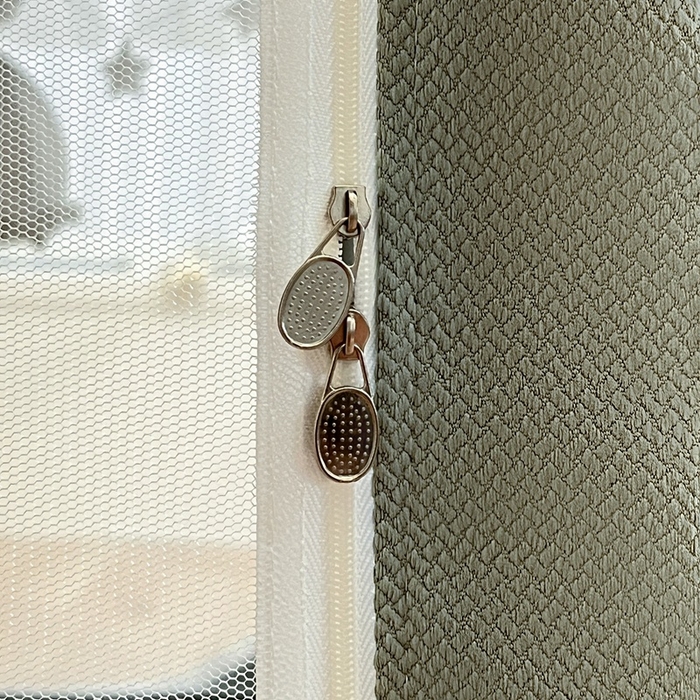 91家纺网 家纺一手货源 找家纺 飞轮海蚊帐2025新款学生宿主三开门遮光蚊帐XZ-97棉麻花边款 全底加高1.2    6面全包 芥末绿