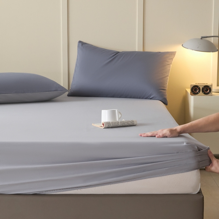 91家纺网 家纺一手货源 找家纺 （总）乐美家纺 2025新款全棉纯棉纯色床笠床笠笠件单床笠