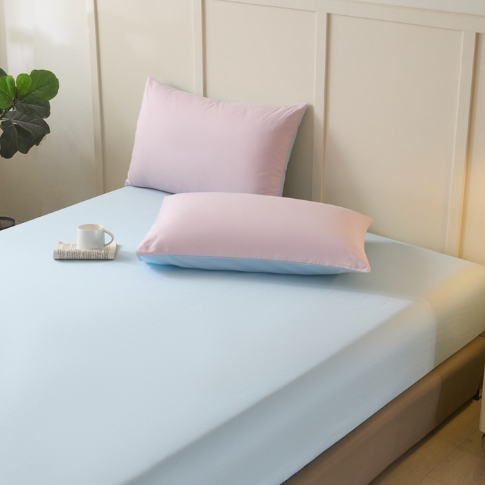 91家纺网 家纺一手货源 找家纺 乐美家纺 2025新款全棉纯棉纯色床笠床笠笠件单床笠 粉末蓝