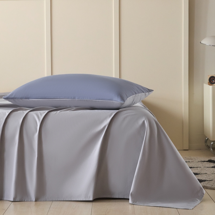 91家纺网 家纺一手货源 找家纺 （总）乐美家纺 2025新款全棉纯棉双拼纯色枕套枕套单件单枕套