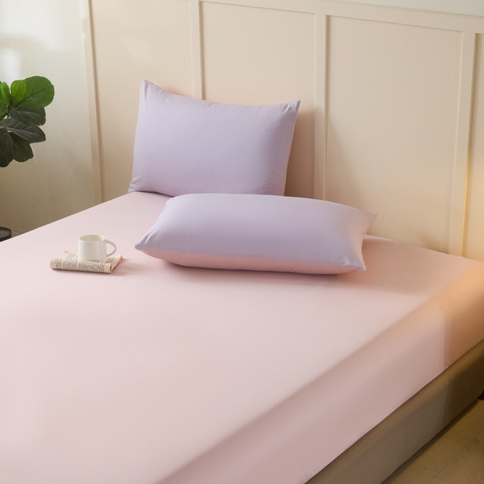 91家纺网 家纺一手货源 找家纺 乐美家纺 2025新款全棉纯棉纯色床笠床笠笠件单床笠 芍药粉