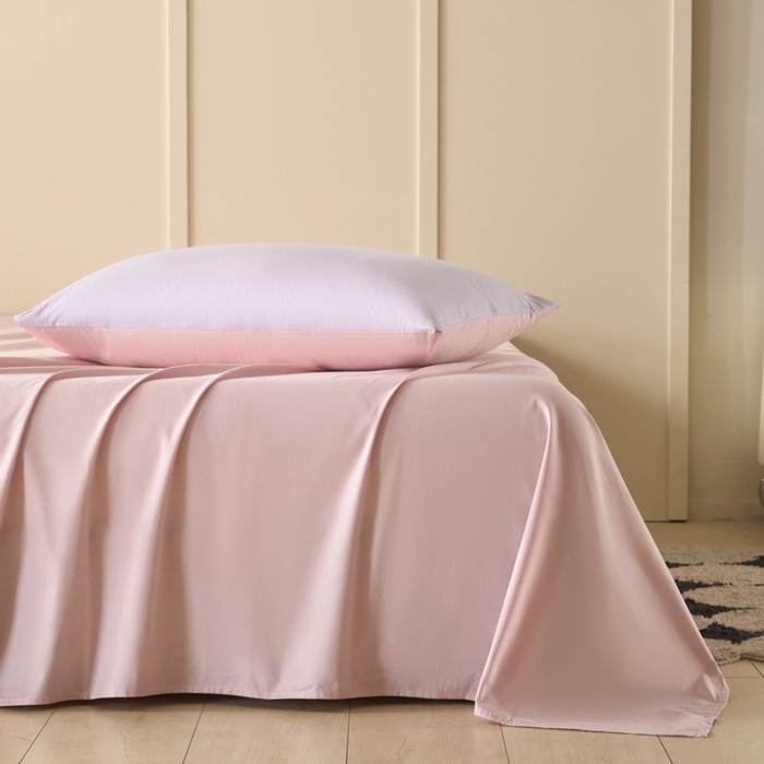 91家纺网 家纺一手货源 找家纺 乐美家纺 2025新款全棉纯棉纯色床单床单单件单床单 芍药粉