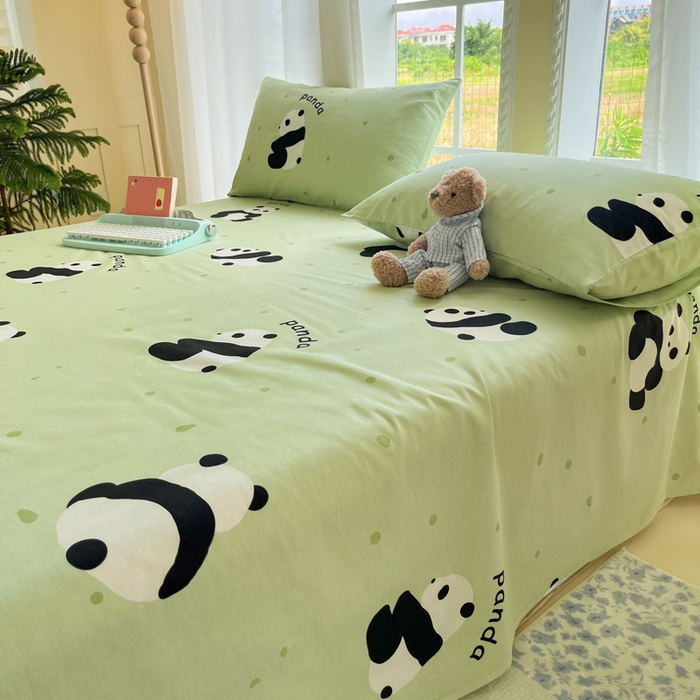 91家纺网 家纺一手货源 找家纺 寻米 2025新款全棉纯棉印花学生季四件套 爱你熊