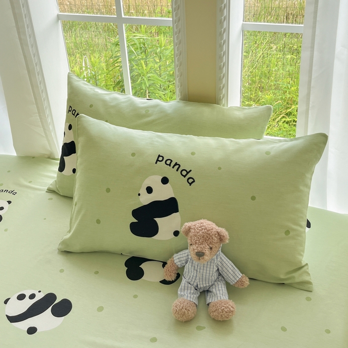 91家纺网 家纺一手货源 找家纺 寻米 2025新款全棉纯棉印花学生季四件套 爱你熊