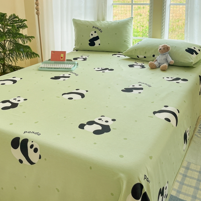 91家纺网 家纺一手货源 找家纺 寻米 2025新款全棉纯棉印花学生季四件套 爱你熊