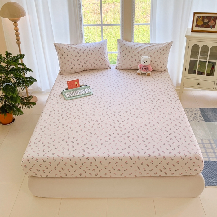 91家纺网 家纺一手货源 找家纺 寻米 2025新款全棉纯棉印花学生季四件套 花漾