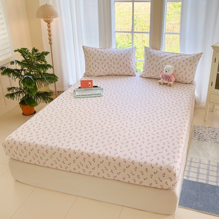 91家纺网 家纺一手货源 找家纺 寻米 2025新款全棉纯棉印花学生季四件套 花漾