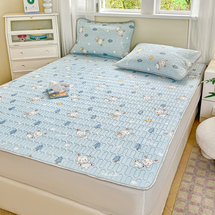 91家纺网 家纺一手货源 找家纺 小叮当家纺仓储工厂店 提供买家秀爆款花型不断货）2025新款A类母婴级宝宝被子豆豆绒牛奶针织棉被子儿童豆豆被大豆被春秋冬被 牛奶针织被-萌兔