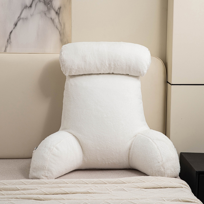 91家纺网 家纺一手货源 找家纺 （总）一兰家纺 2025新款秋冬兔绒单人靠垫加厚多功能长毛绒护腰靠垫靠背-兔绒哈基米系列