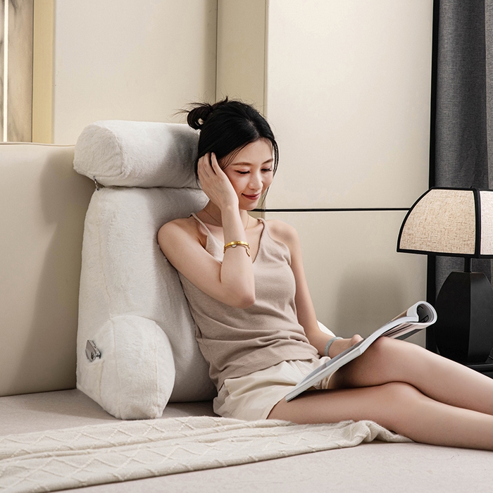 91家纺网 家纺一手货源 找家纺 （总）一兰家纺 2025新款秋冬兔绒单人靠垫加厚多功能长毛绒护腰靠垫靠背-兔绒哈基米系列