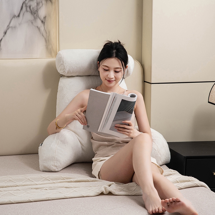 91家纺网 家纺一手货源 找家纺 （总）一兰家纺 2025新款秋冬兔绒单人靠垫加厚多功能长毛绒护腰靠垫靠背-兔绒哈基米系列