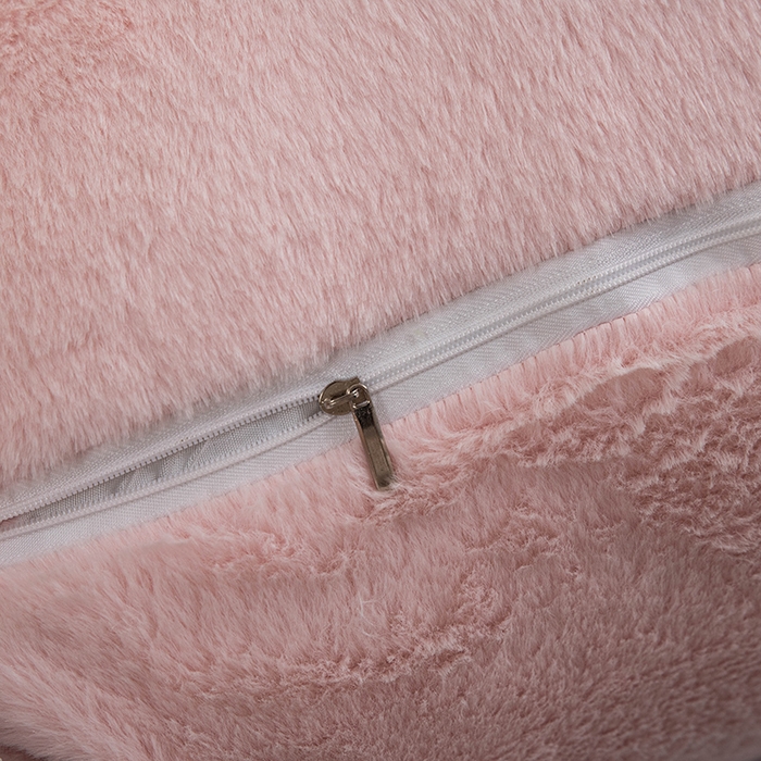 91家纺网 家纺一手货源 找家纺 一兰家纺 2025新款秋冬兔绒单人靠垫加厚多功能长毛绒护腰靠垫靠背-兔绒哈基米系列 兔绒哈基米-粉