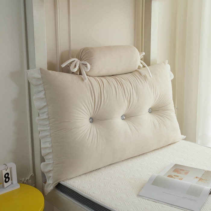 91家纺网 家纺一手货源 找家纺 （总）一兰家纺 2025新款学生季床头靠垫床上护栏公主风靠枕床上抱枕护腰靠--花容系列