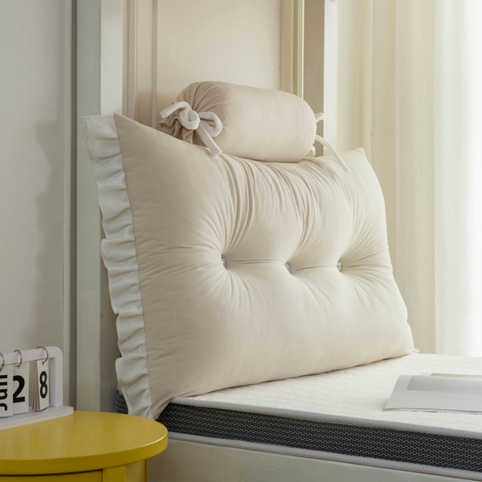 91家纺网 家纺一手货源 找家纺 （总）一兰家纺 2025新款学生季床头靠垫床上护栏公主风靠枕床上抱枕护腰靠--花容系列