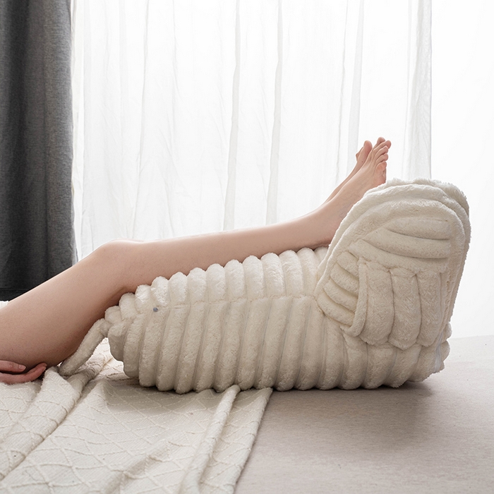 91家纺网 家纺一手货源 找家纺 一兰家纺 2025新款单人靠垫加厚薯条绒床头靠背护腰靠垫可拆洗款-薯薯系列 薯薯-蜜白