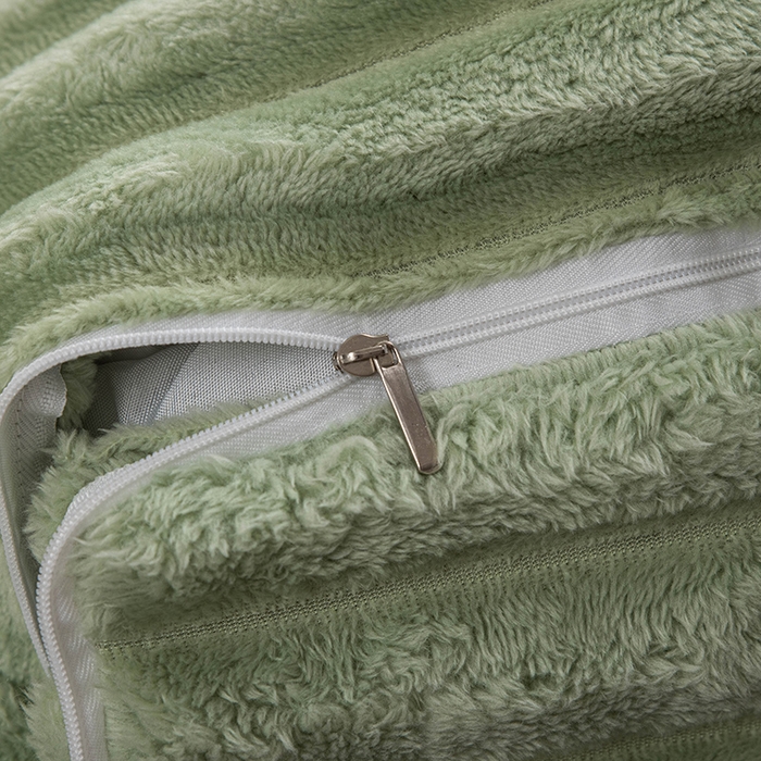 91家纺网 家纺一手货源 找家纺 一兰家纺 2025新款单人靠垫加厚薯条绒床头靠背护腰靠垫可拆洗款-薯薯系列 薯薯-青绿