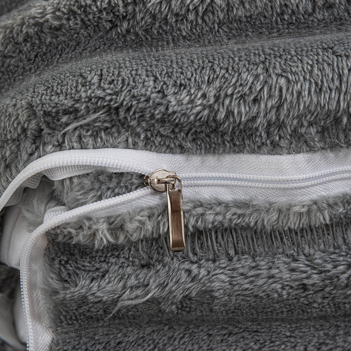 91家纺网 家纺一手货源 找家纺 一兰家纺 2025新款单人靠垫加厚薯条绒床头靠背护腰靠垫可拆洗款-薯薯系列 薯薯-雾灰