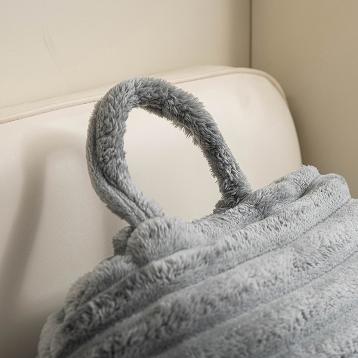 91家纺网 家纺一手货源 找家纺 一兰家纺 2025新款单人靠垫加厚薯条绒床头靠背护腰靠垫可拆洗款-薯薯系列 薯薯-雾灰