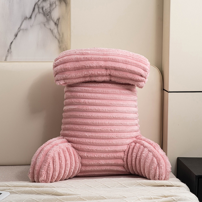 91家纺网 家纺一手货源 找家纺 一兰家纺 2025新款单人靠垫加厚薯条绒床头靠背护腰靠垫可拆洗款-薯薯系列 薯薯-嫣粉