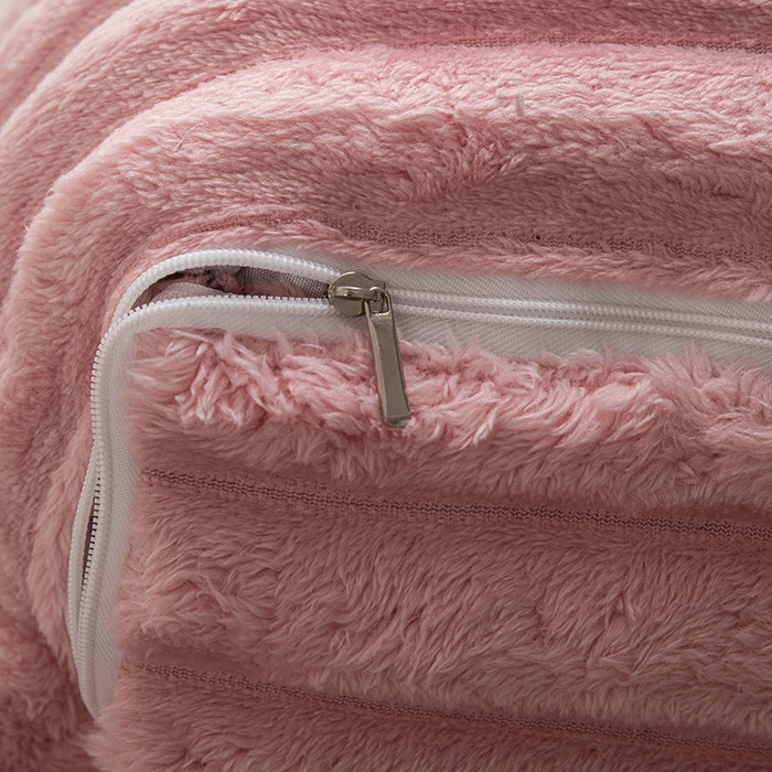 91家纺网 家纺一手货源 找家纺 一兰家纺 2025新款单人靠垫加厚薯条绒床头靠背护腰靠垫可拆洗款-薯薯系列 薯薯-嫣粉