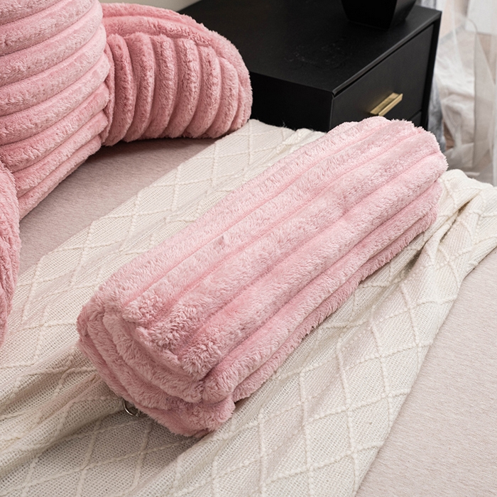 91家纺网 家纺一手货源 找家纺 一兰家纺 2025新款单人靠垫加厚薯条绒床头靠背护腰靠垫可拆洗款-薯薯系列 薯薯-嫣粉