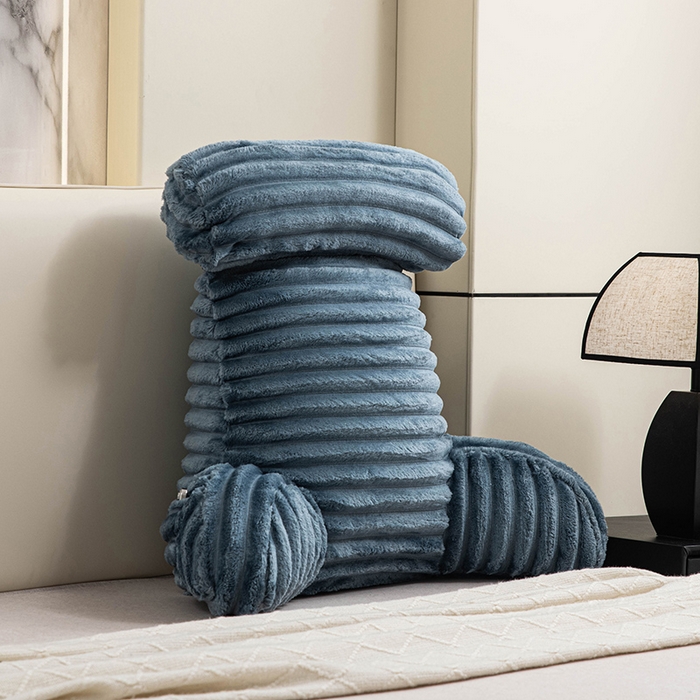 91家纺网 家纺一手货源 找家纺 一兰家纺 2025新款单人靠垫加厚薯条绒床头靠背护腰靠垫可拆洗款-薯薯系列 薯薯-曰蓝