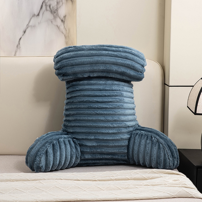 91家纺网 家纺一手货源 找家纺 一兰家纺 2025新款单人靠垫加厚薯条绒床头靠背护腰靠垫可拆洗款-薯薯系列 薯薯-曰蓝