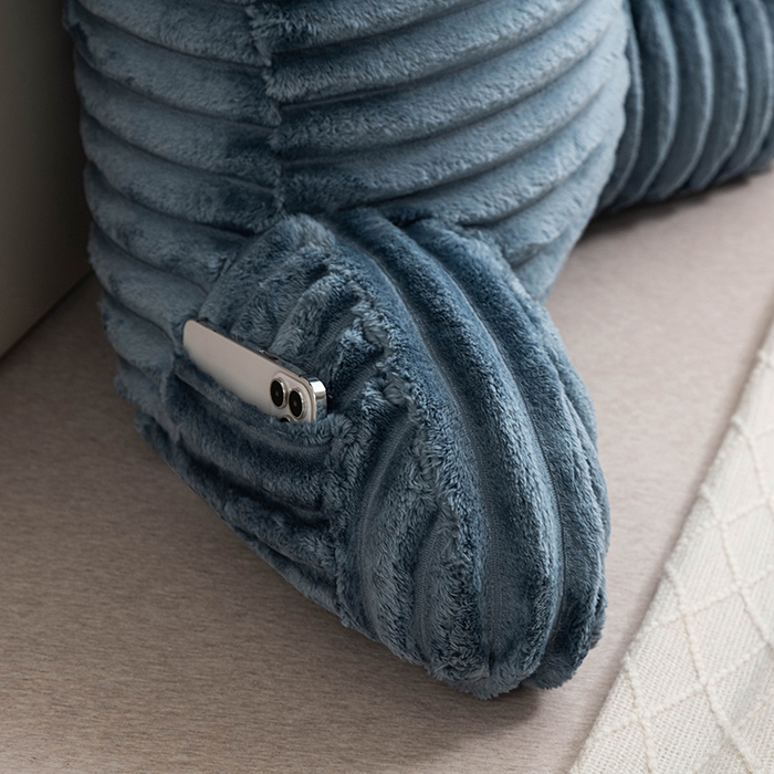 91家纺网 家纺一手货源 找家纺 一兰家纺 2025新款单人靠垫加厚薯条绒床头靠背护腰靠垫可拆洗款-薯薯系列 薯薯-曰蓝