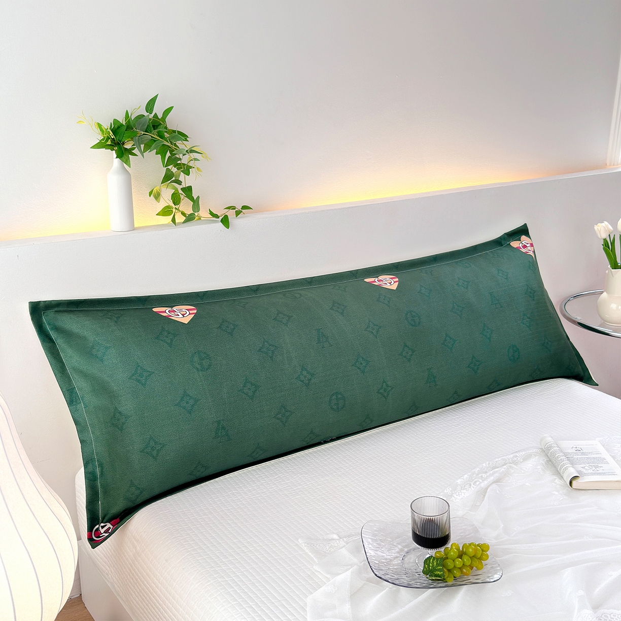 91家纺网 家纺一手货源 找家纺 云玲时尚 2025新款凉感丝双人枕枕头 米妮兔-绿