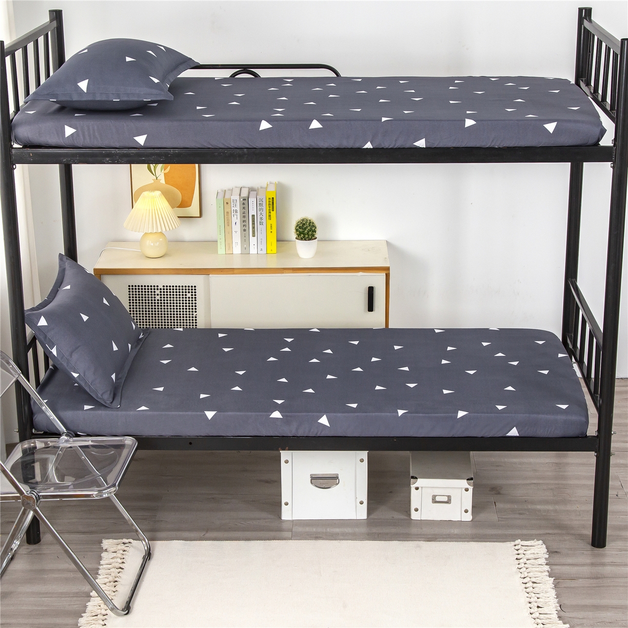 91家纺网 家纺一手货源 找家纺 曼璐2025新款学生床笠三件套四件套 爱巢