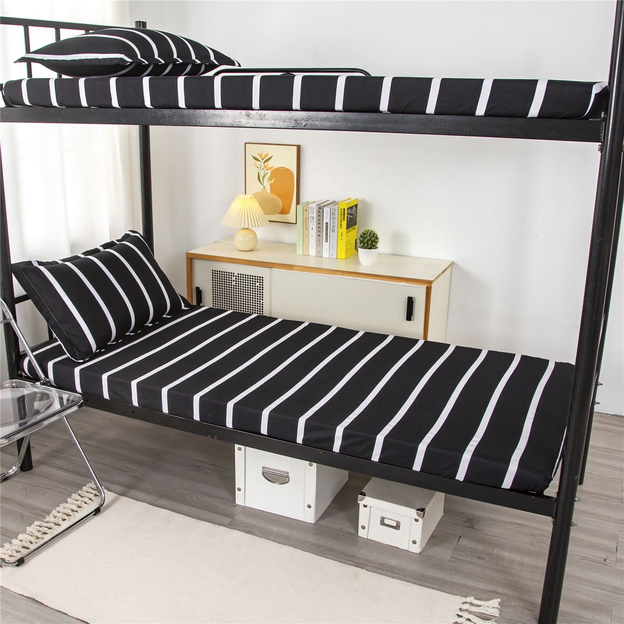 91家纺网 家纺一手货源 找家纺 曼璐2025新款学生床笠三件套四件套 简约人生