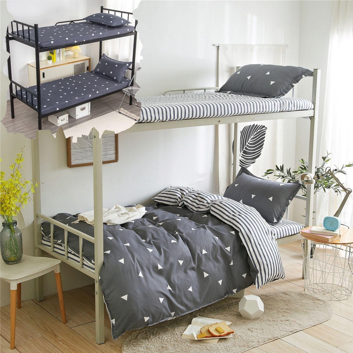 曼璐2025新款学生床笠三件套四件套 爱巢