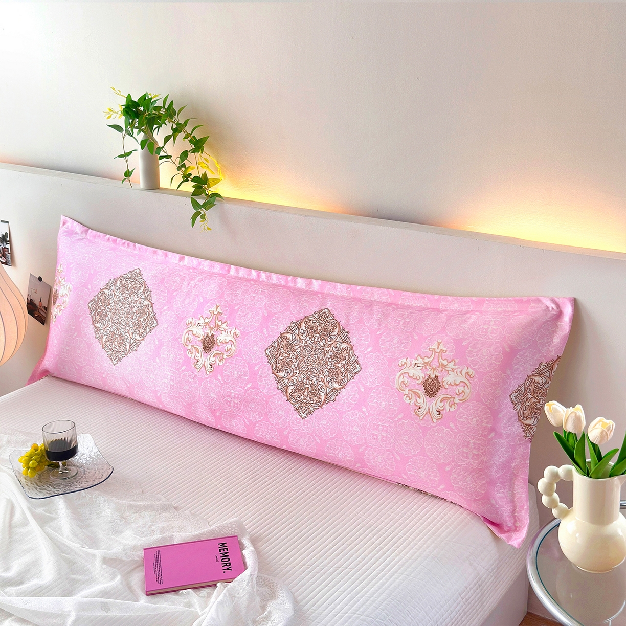 91家纺网 家纺一手货源 找家纺 （总）乐居家纺 2025新款凉感高密冰丝双人印花枕套+内芯