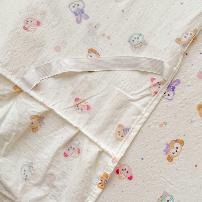 91家纺网 家纺一手货源 找家纺 莎臣豹 2025新款A类云感木棉皱皱纱双层纱床裙可配二三件套 萌宠乐园