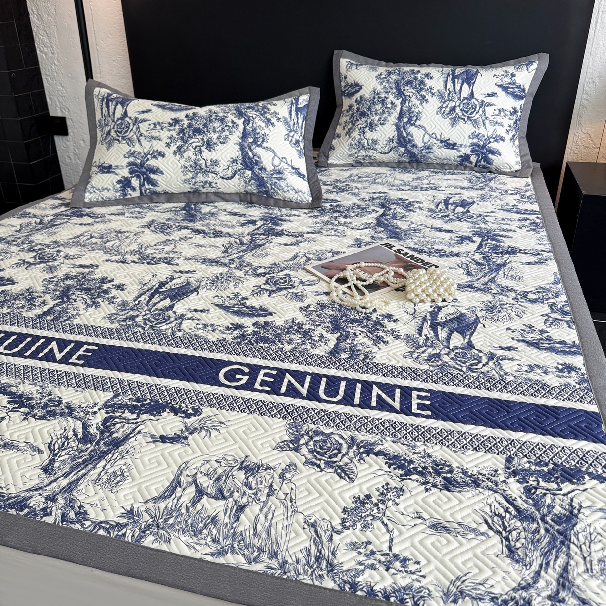 91家纺网 家纺一手货源 找家纺 简宜家居（朝初家纺） 2025春夏新款全棉纯棉老粗布床单绗缝凉席席子 床褥 薄垫子 一席多用蓝图