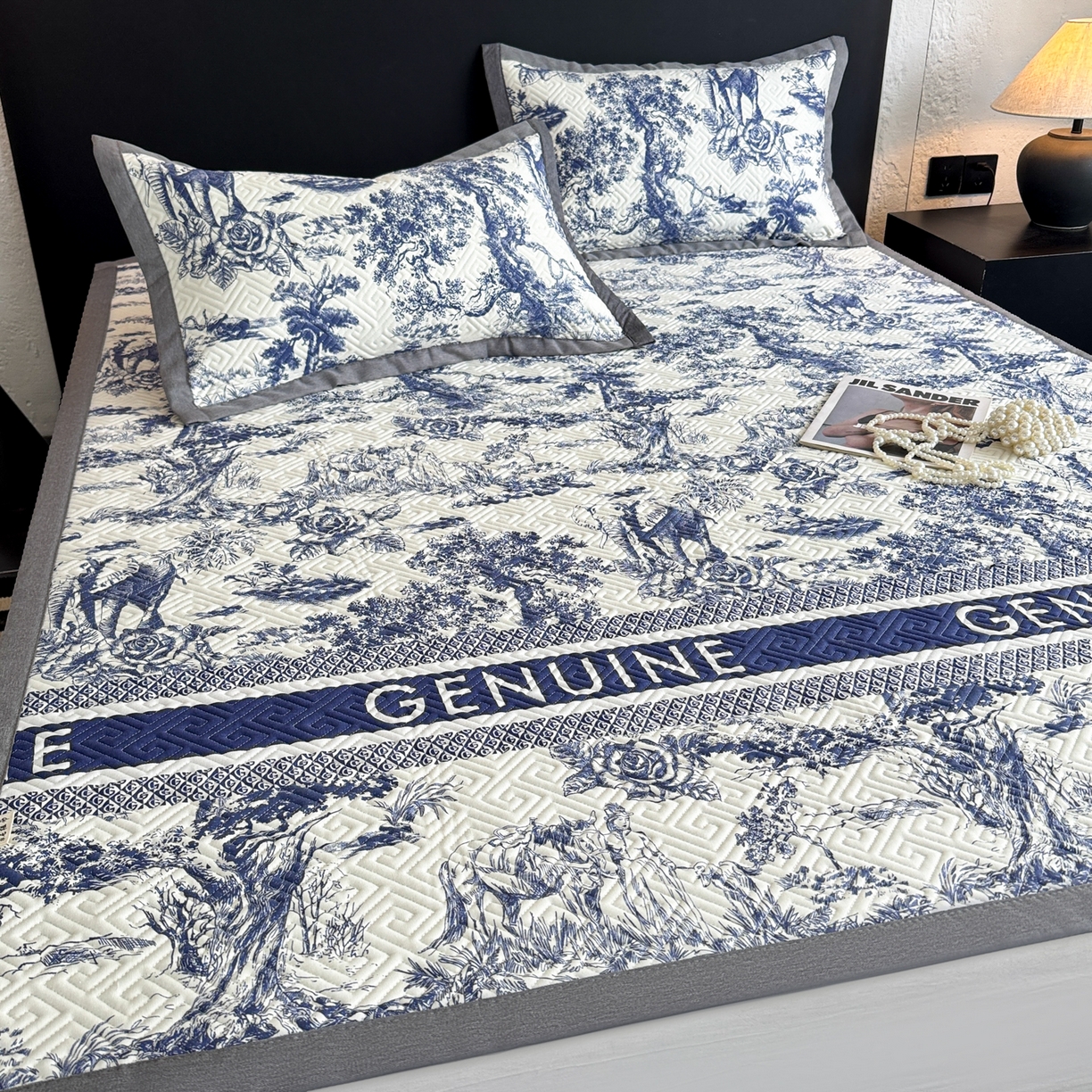 91家纺网 家纺一手货源 找家纺 简宜家居（朝初家纺） 2025春夏新款全棉纯棉老粗布床单绗缝凉席席子 床褥 薄垫子 一席多用蓝图