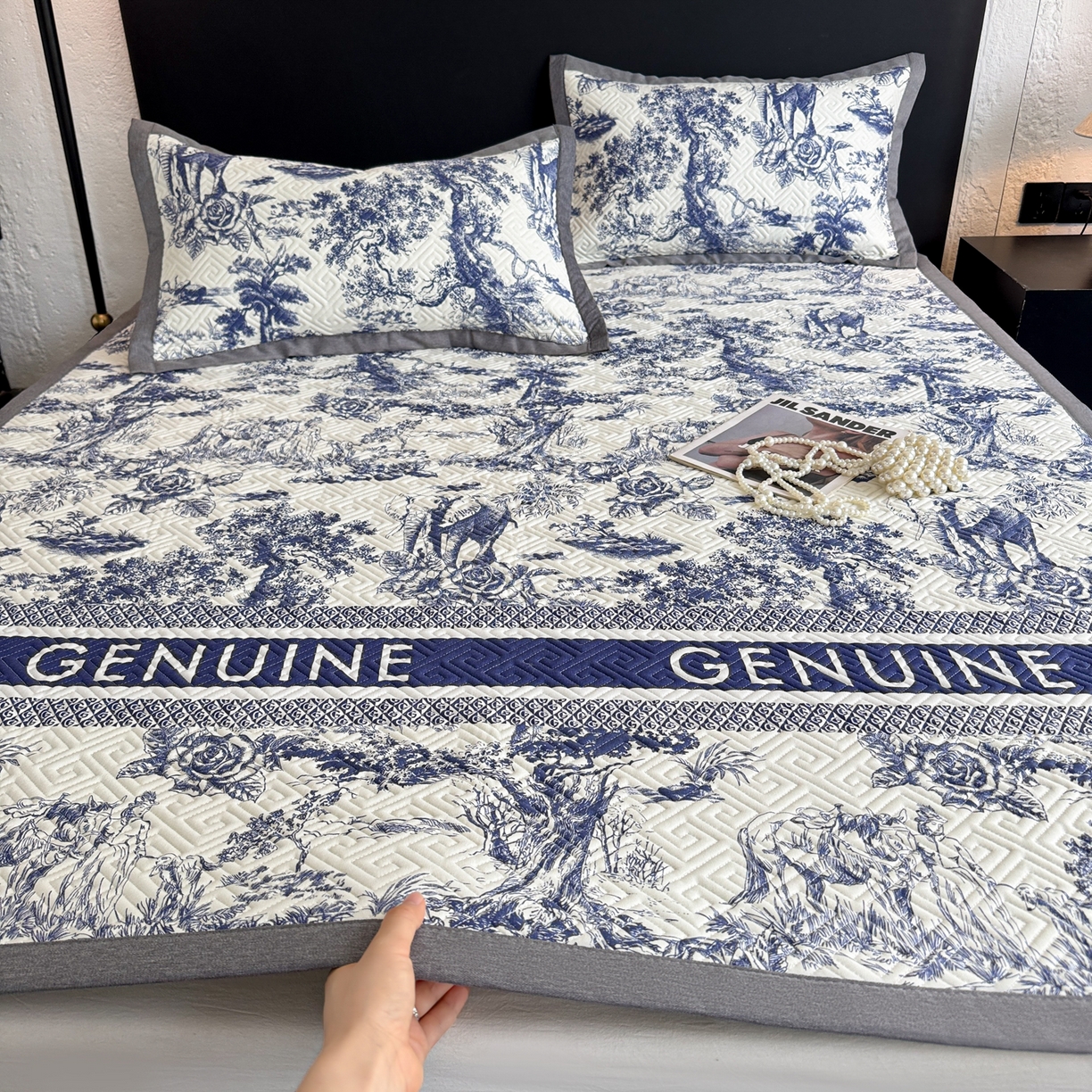 91家纺网 家纺一手货源 找家纺 简宜家居（朝初家纺） 2025春夏新款全棉纯棉老粗布床单绗缝凉席席子 床褥 薄垫子 一席多用蓝图