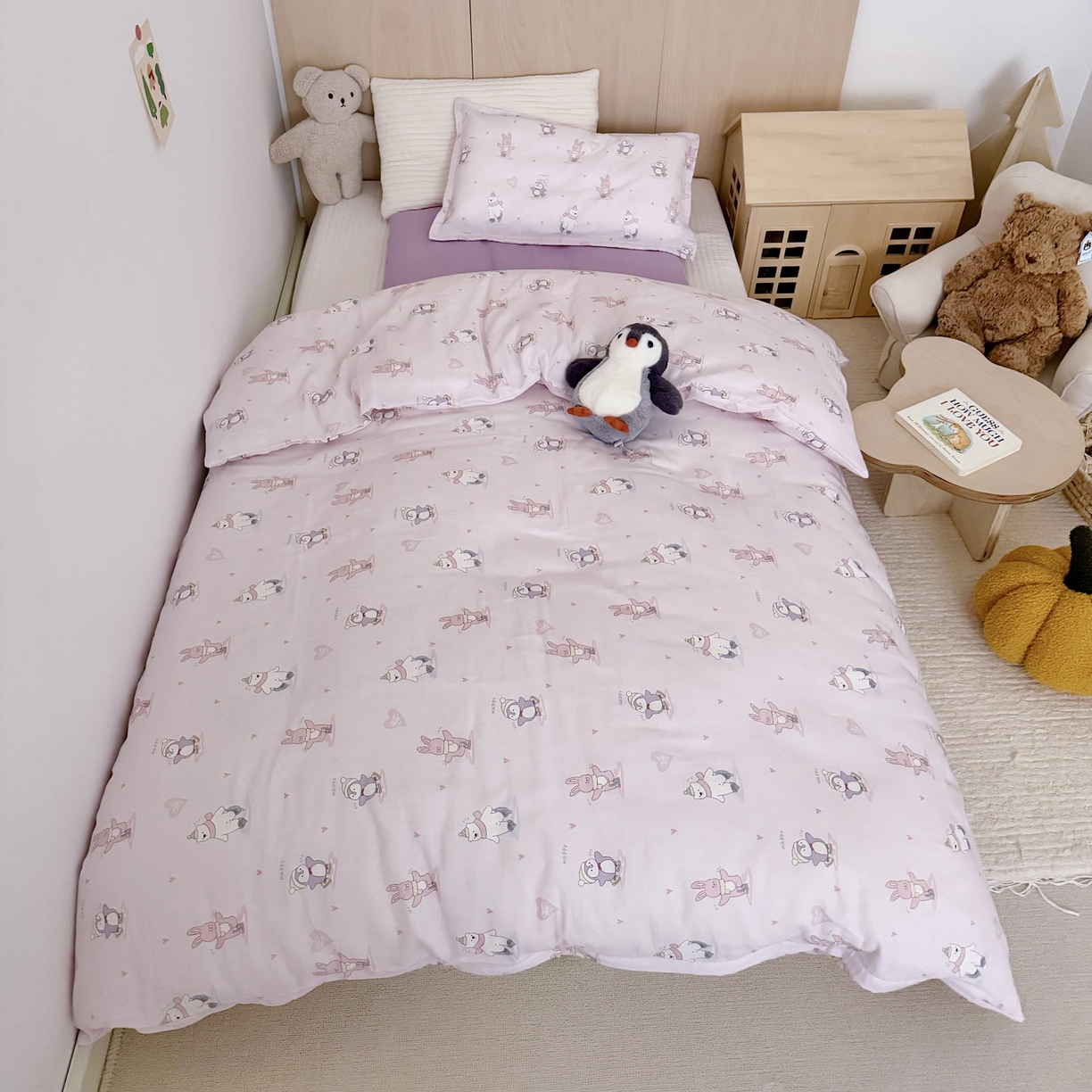 2025新款全棉26℃有氧双层纱幼儿园多件套 快乐溜冰