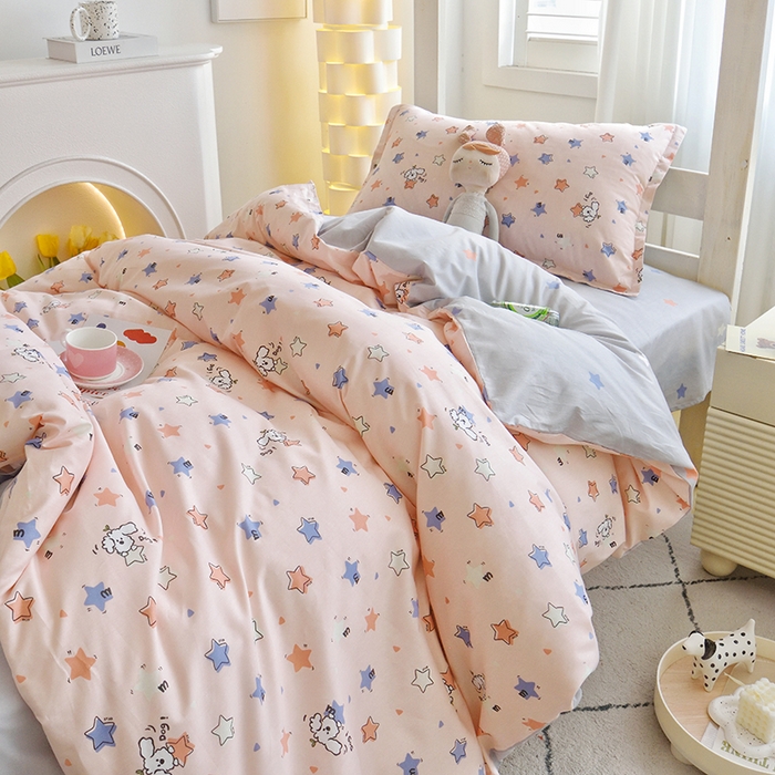 91家纺网 家纺一手货源 找家纺 天之爱 2025年新款13372全棉三件套学生上下铺6件套多件套 星际宝贝