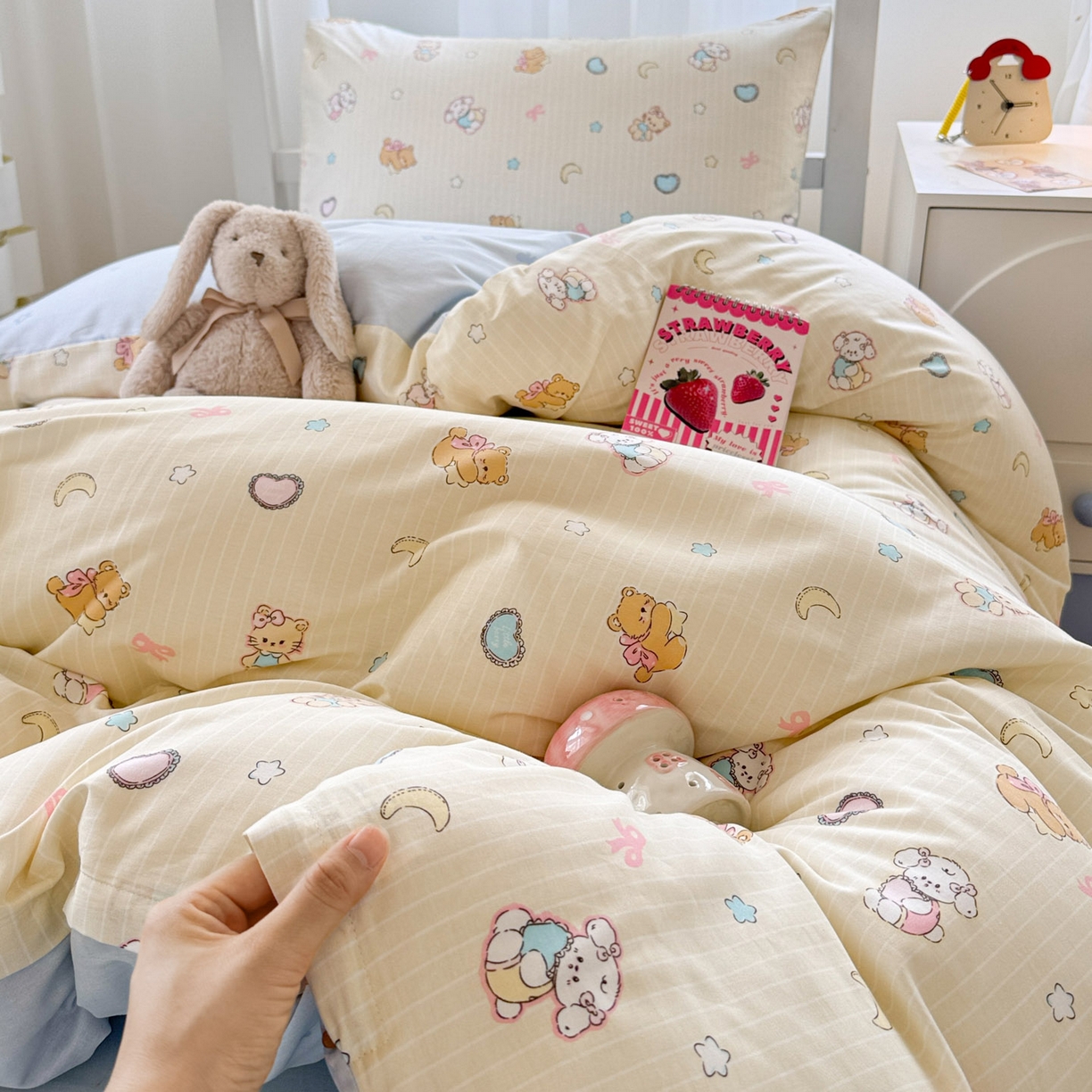 91家纺网 家纺一手货源 找家纺 慕尚家纺 2025新款13070全棉学生季全棉学生床三件套 星悦