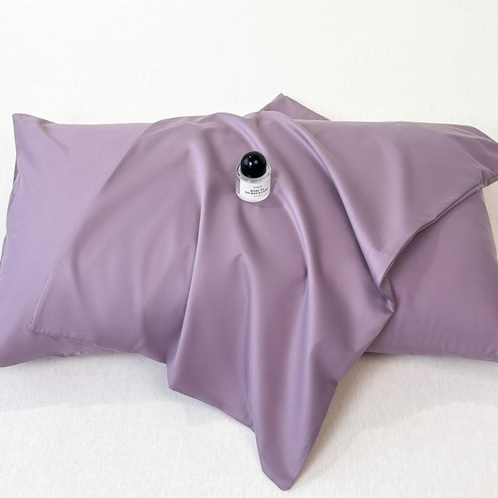 91家纺网 家纺一手货源 找家纺 暖季家纺 2025新款全棉13376单枕套系列 40-纯色罗兰紫