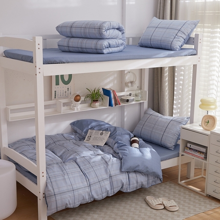 DoDo 兜兜 2025新款全棉纯棉小清新卡通条格学生宿舍三四件套【可定做尺寸】 阿曼多