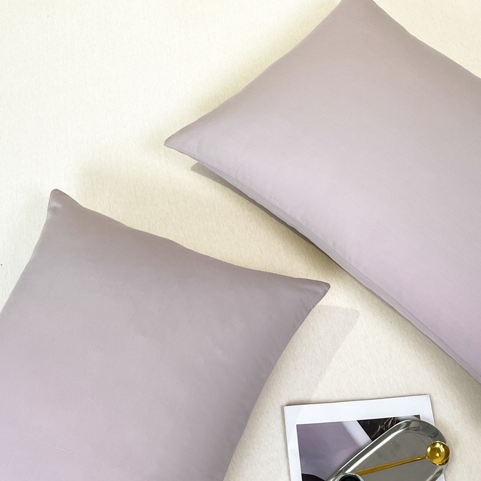 91家纺网 家纺一手货源 找家纺 暖季家纺 2025新款全棉13376单枕套系列 40-纯色山灰