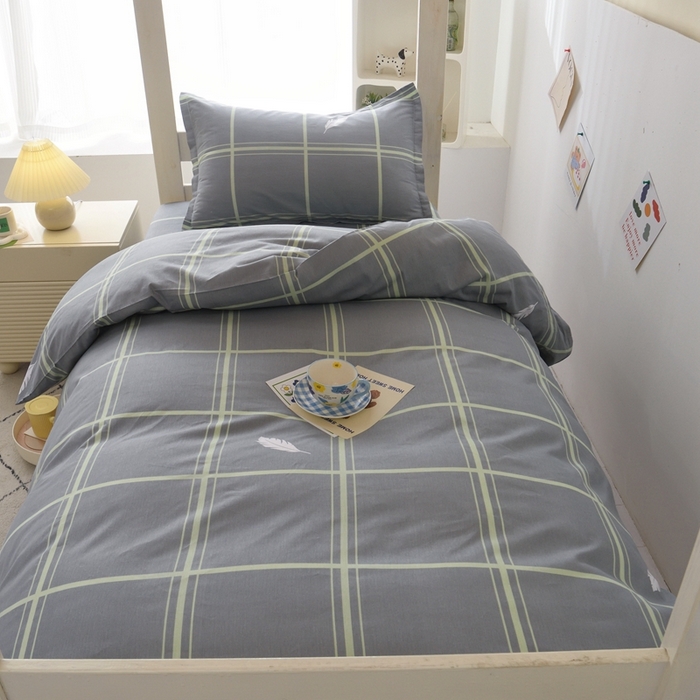 91家纺网 家纺一手货源 找家纺 天之爱 2025年新款13372全棉三件套学生上下铺6件套多件套 心悦