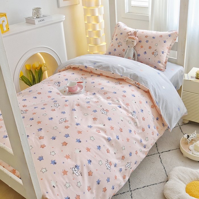 91家纺网 家纺一手货源 找家纺 天之爱 2025年新款13372全棉三件套学生上下铺6件套多件套 星际宝贝