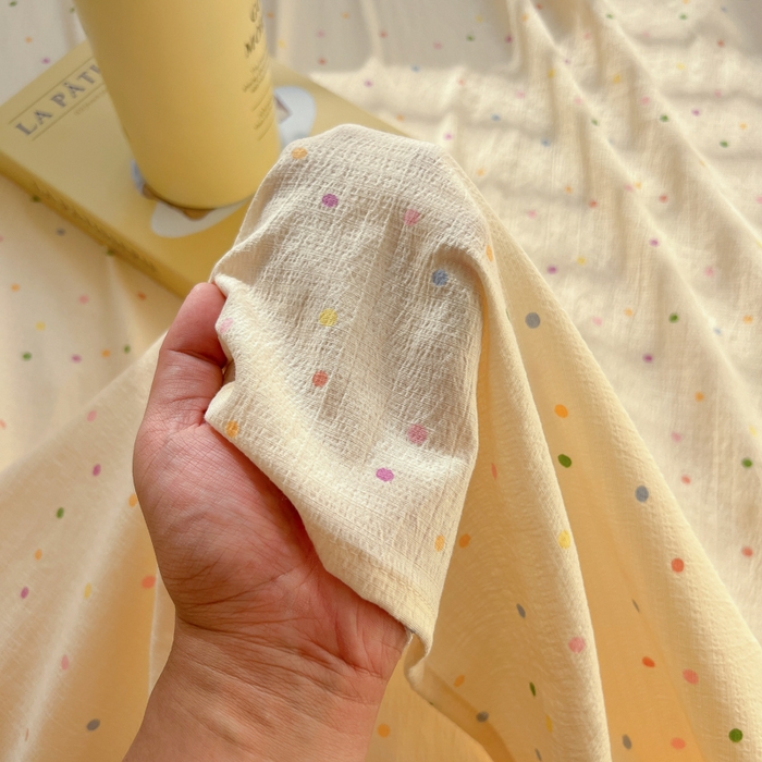 91家纺网 家纺一手货源 找家纺 韩巢家纺 2025新款云感提花双层纱枕套头套枕芯套 波点世界