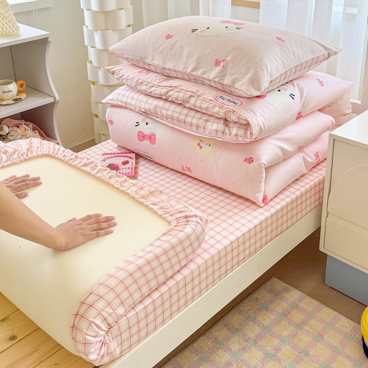 91家纺网 家纺一手货源 找家纺 （总）慕尚家纺 2025新款13070全棉学生季全棉学生床三件套