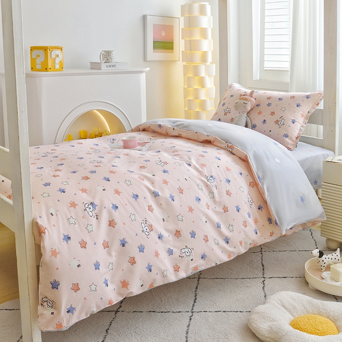 91家纺网 家纺一手货源 找家纺 天之爱 2025年新款13372全棉三件套学生上下铺6件套多件套 星际宝贝