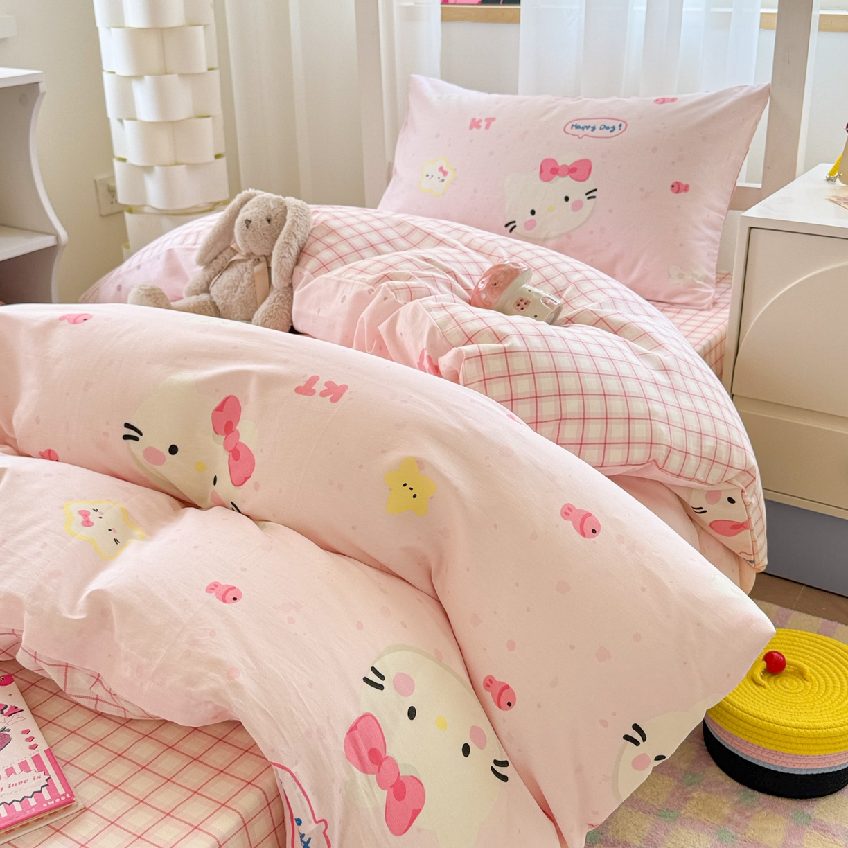 91家纺网 家纺一手货源 找家纺 （总）慕尚家纺 2025新款13070全棉学生季全棉学生床三件套